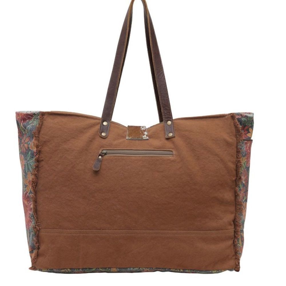 Myra Bag Fyole Canvas & Hairon Weekender Bag - Picture 6 of 10